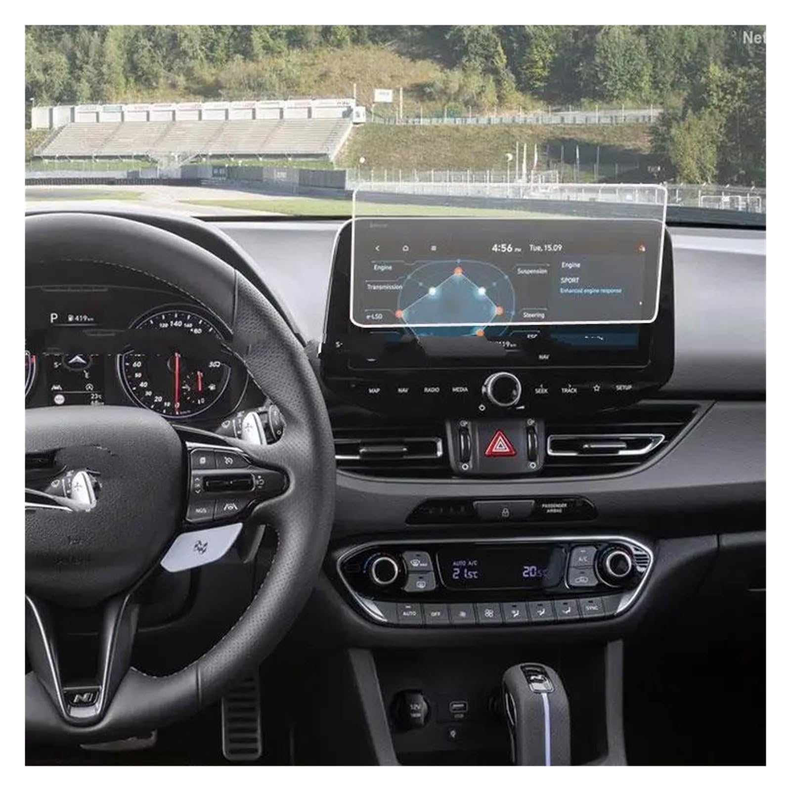 Navigation Schutzfolie Für Hyundai Für I30 Limousine 2021 2022 10,25 Zoll GPS Navigation Bildschirm Stahl Steuerung Von LCD Bildschirm Gehärtetes Glas Schutz Film Auto Displayschutz von PaCsci