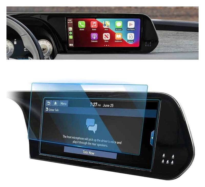 Navigation Schutzfolie Für Hyundai Für Palisade 2023 2024 Auto Zubehör 12,3 Zoll GPS Navigation Touchscreen Gehärtetem Glas Schutz Film Auto Displayschutz von PaCsci