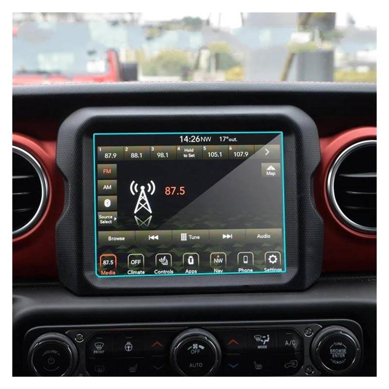 Navigation Schutzfolie Für Jeep Für Wrangler JL 2018 Auto GPS Navigation Auto In-Dash Screen Schutz 8,4 "Gehärtetem HD Klar Glas Screen Protector Auto Displayschutz von PaCsci