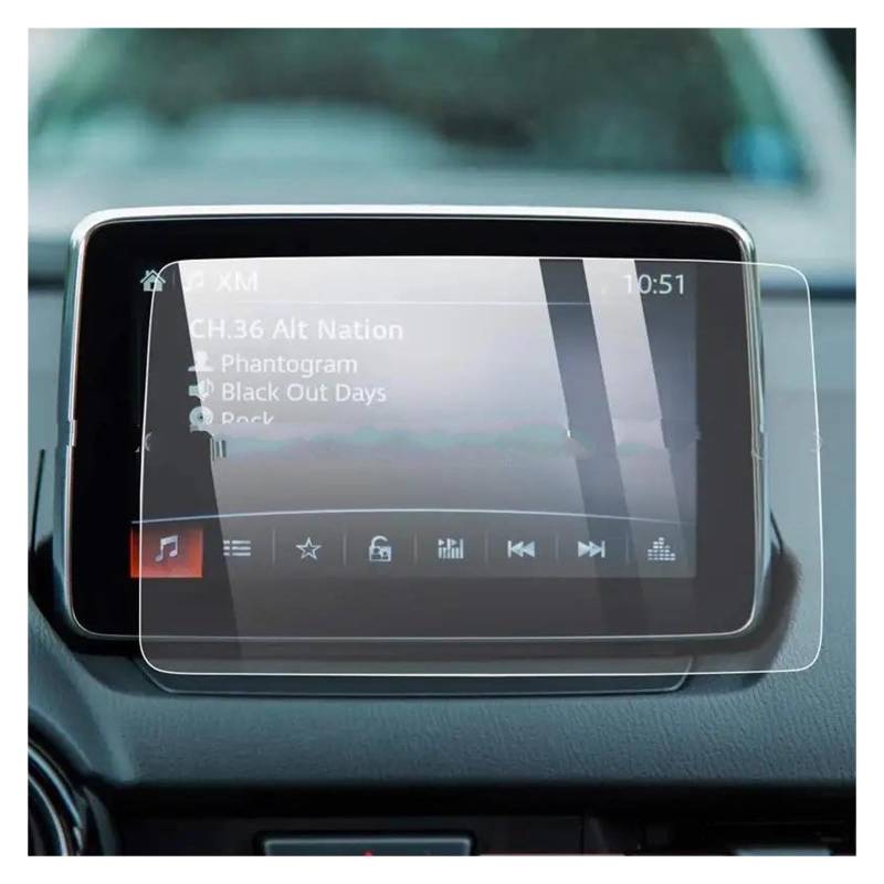 Navigation Schutzfolie Für Mazda Für MX5 2022 Auto 7 Zoll Center Control Touch Screen Navigation Display Gehärtetem Glas Screen Protector Auto Displayschutz von PaCsci