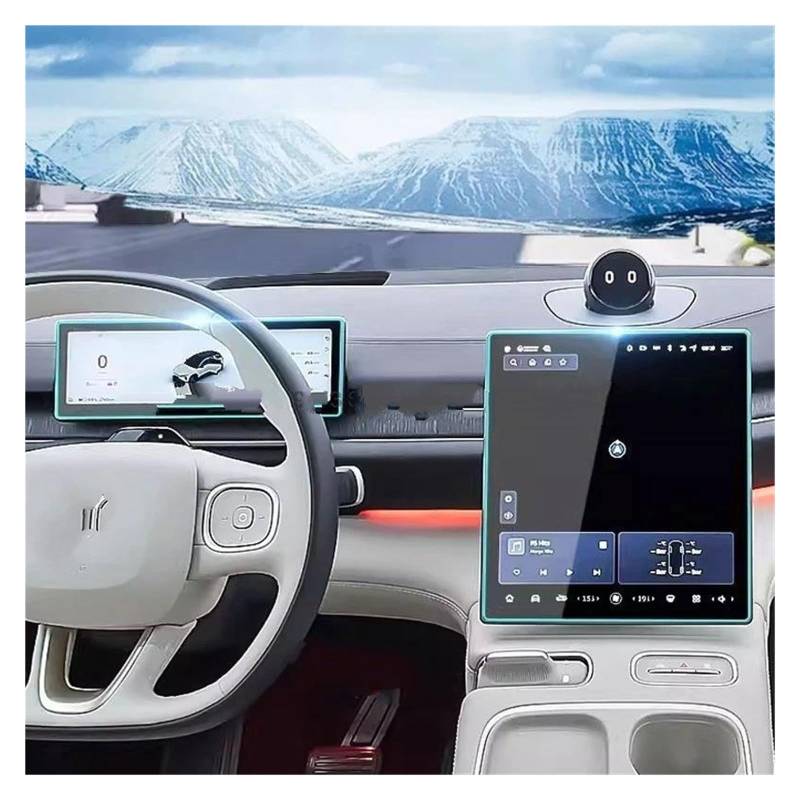 Navigation Schutzfolie Für NIO EC6 EC7 ES6 ES8 2023-2024 Auto 12,8 Zoll GPS-Navigation Und 10,2 Zoll Instrument Gehärtetem Glas Bildschirm Film Schutz Auto Displayschutz von PaCsci