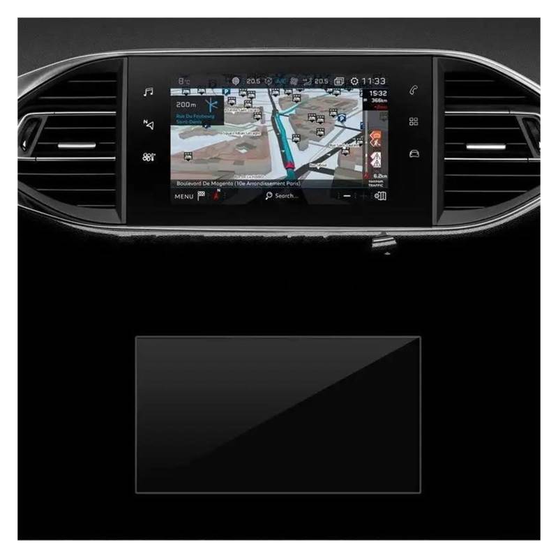 Navigation Schutzfolie Für Peugeot 308 408 508 2016–2019, Auto, 9,7 Zoll, Navigation, Infotainment, GPS, Radio, Gehärtetes Glas, Displayschutzfolie Auto Displayschutz von PaCsci