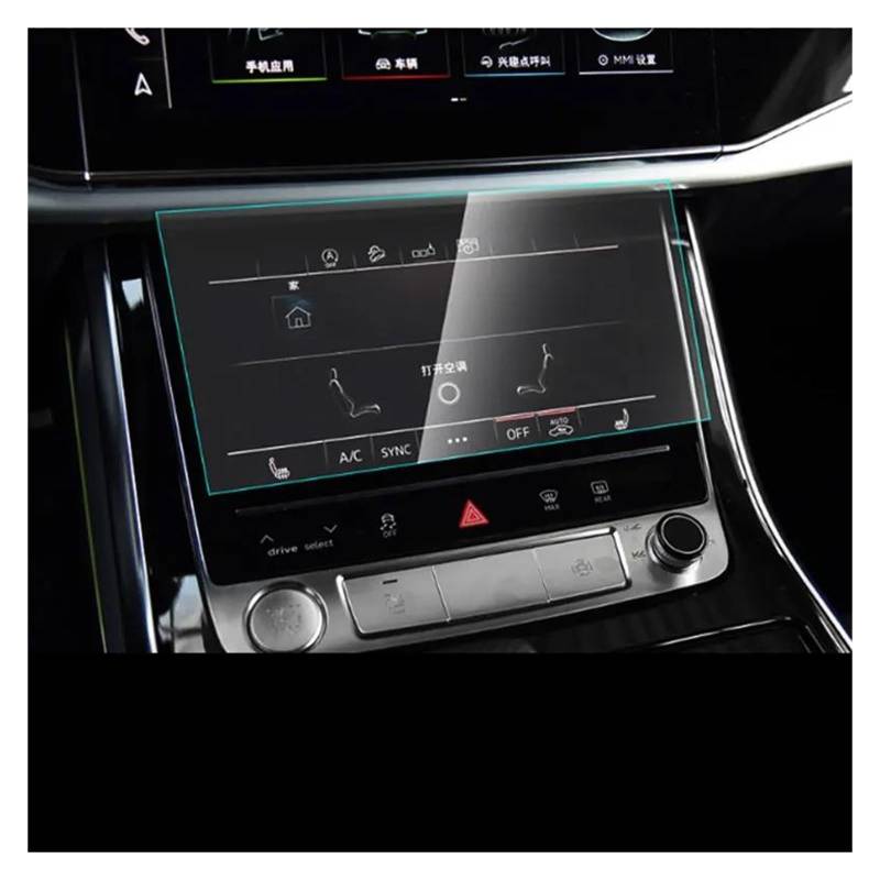 Navigation Schutzfolie Für Q7 Für Q8 E-TRO 2019 2020 2021 2022 2023 Auto Radio GPS Navigation Innen Zubehör Screen Protector Gehärtetem Glas Auto Displayschutz(for air Conditioning) von PaCsci