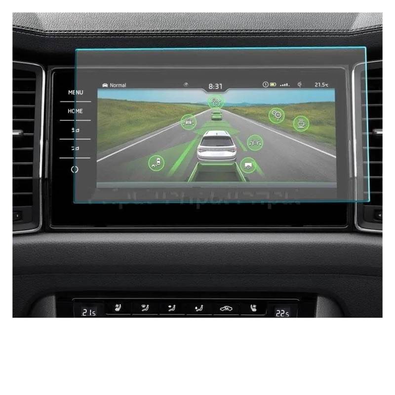 Navigation Schutzfolie Für Skoda Für Karoq 2021 2022 9,2 Zoll Zoll Auto GPS Navigation Radio AU Version Auto Schutz Gehärtetem Glas Bildschirm Aufkleber Auto Displayschutz von PaCsci