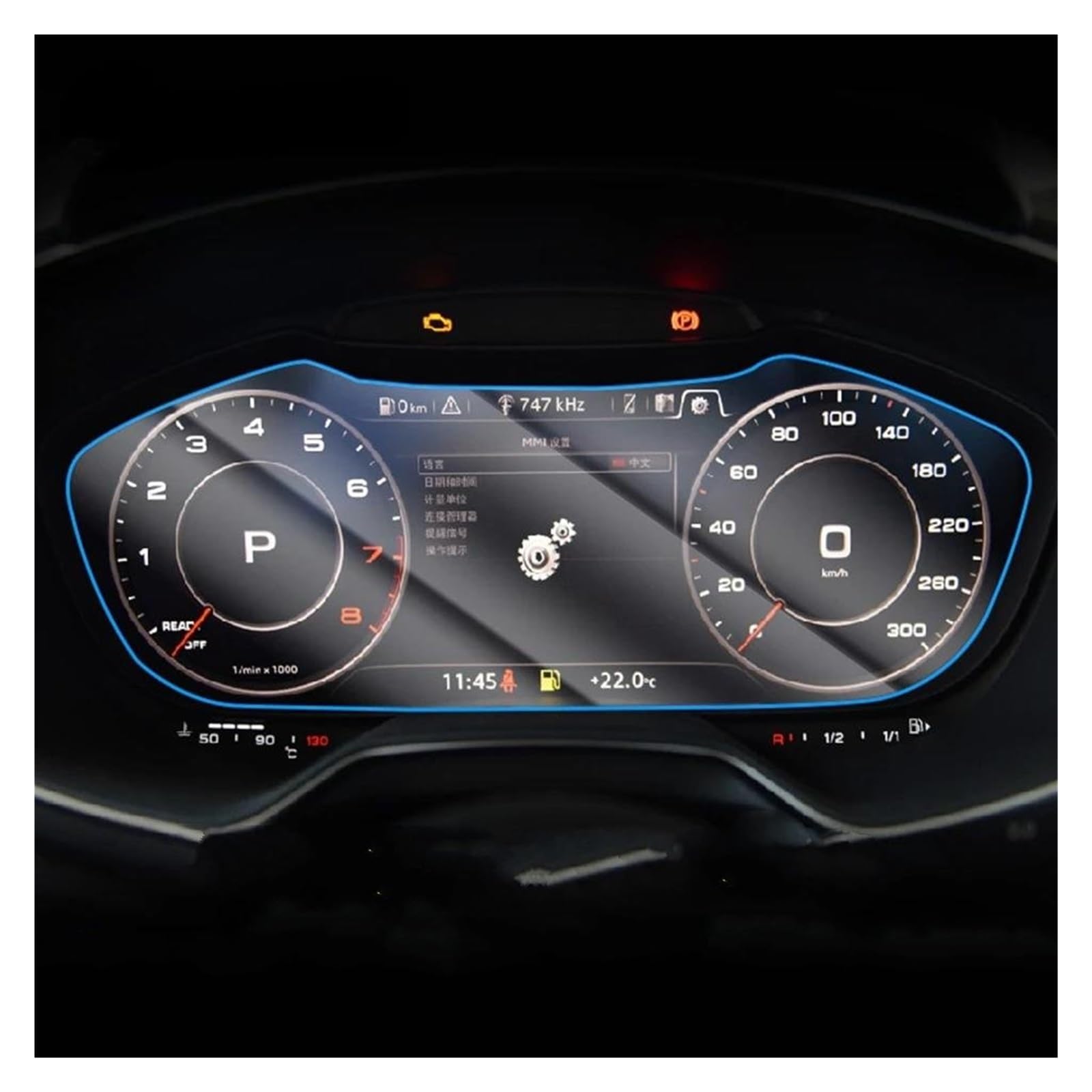 Navigation Schutzfolie Für TT Für TTS 2017 2018 2019 Automotive Interior Instrument Panel Membran LCD Bildschirm Gehärtetes Glas Schutz Film Anti-Scratch Auto Displayschutz von PaCsci