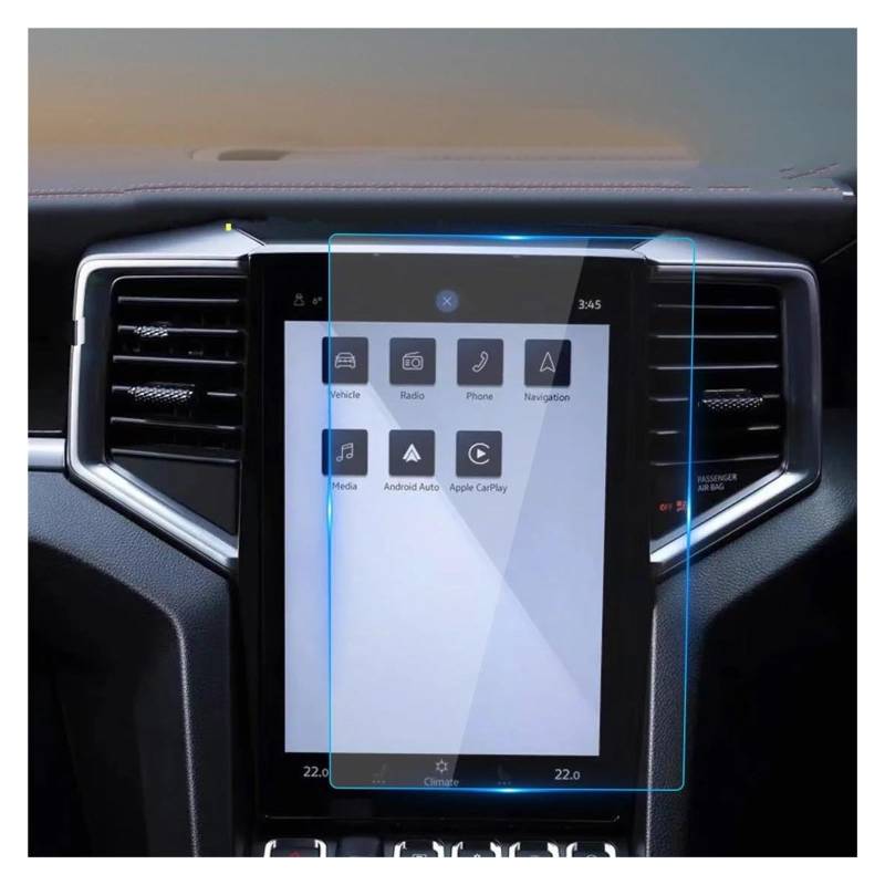 Navigation Schutzfolie Für VW Für Amarok 2023 Gehärtetes Glas Schutzfolie Navigation Auto Innen Zubehör Auto Aufkleber Screen Protector Dash Carplay Auto Displayschutz(Blue 23 Amarok 12) von PaCsci