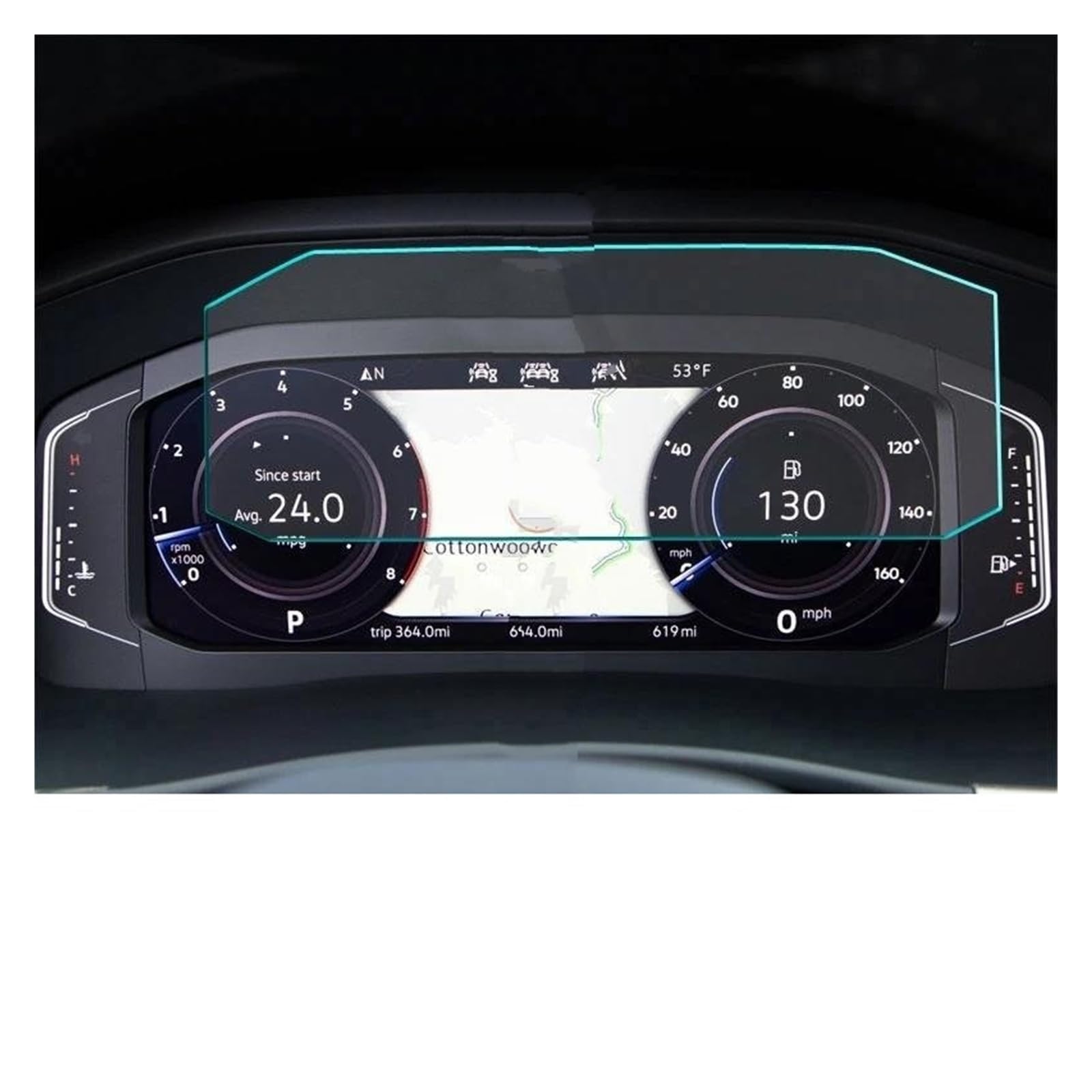 Navigation Schutzfolie Für VW Für Atlas 2021 2022 Gehärtetes Glas Auto Instrument Dashboard-Monitor Film Screen Protector Film Aufkleber Zubehör Auto Displayschutz von PaCsci