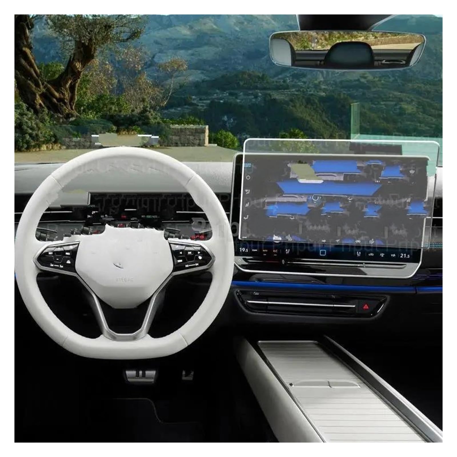 Navigation Schutzfolie Für VW Für ID.7 Für ID7 2024 15 Zoll Auto Infotainment GPS Navigation Center Touch Display Gehärtetem Glas Screen Protector Auto Displayschutz von PaCsci