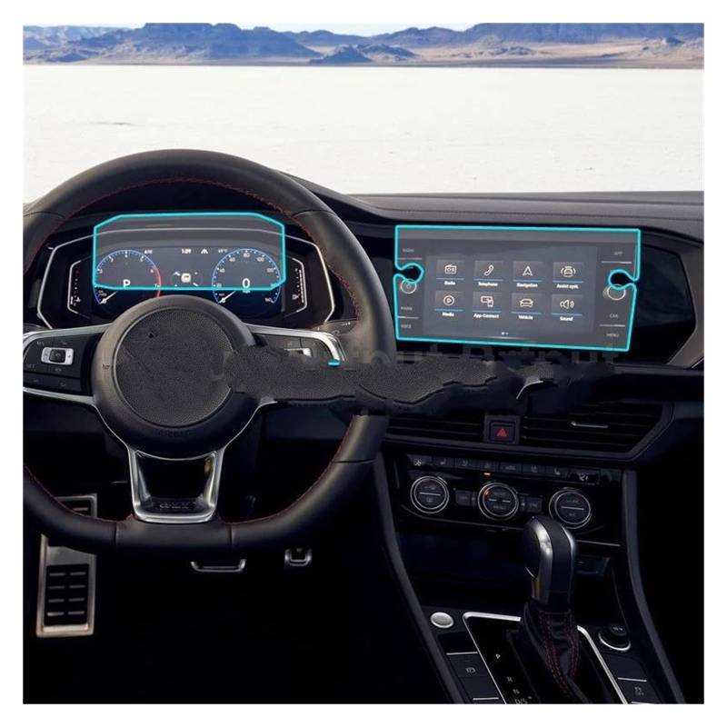 Navigation Schutzfolie Für VW Für Jetta SEL 2019 2020 2021 Dashboard Auto Navigtion Gehärtetem Glas LCD Screen Schutz Film Aufkleber Schutz Auto Displayschutz(GPS and Instrument) von PaCsci