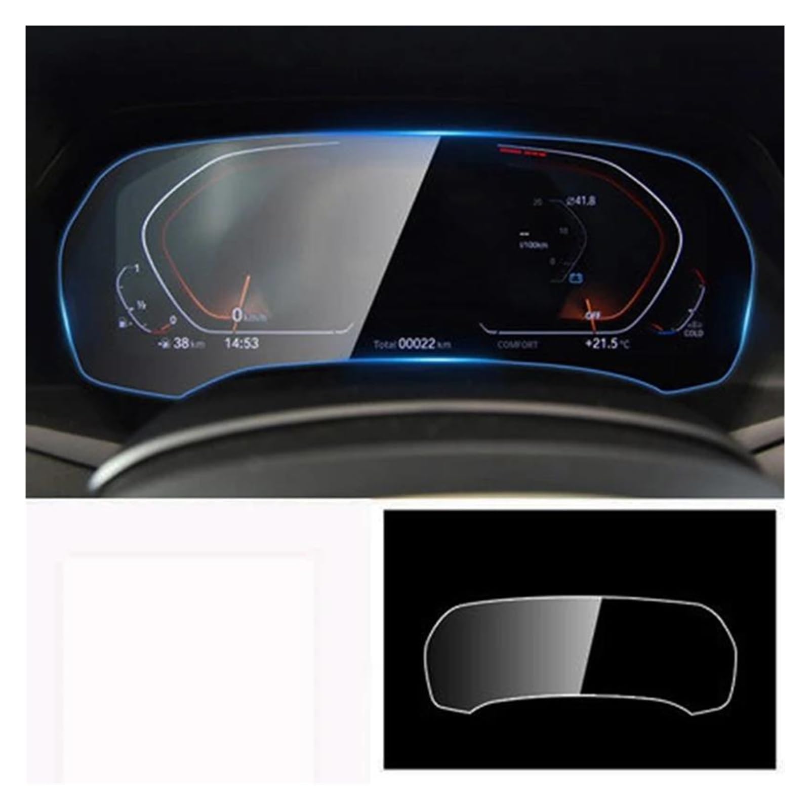 Navigation Schutzfolie Für X5 Für X6 Für X7 G05 G06 G07 2019-2022 Auto GPS Navigation Schutz Film LCD Bildschirm Gehärtetes Glas Schutz Film Auto Displayschutz(Dashboard Low Match) von PaCsci