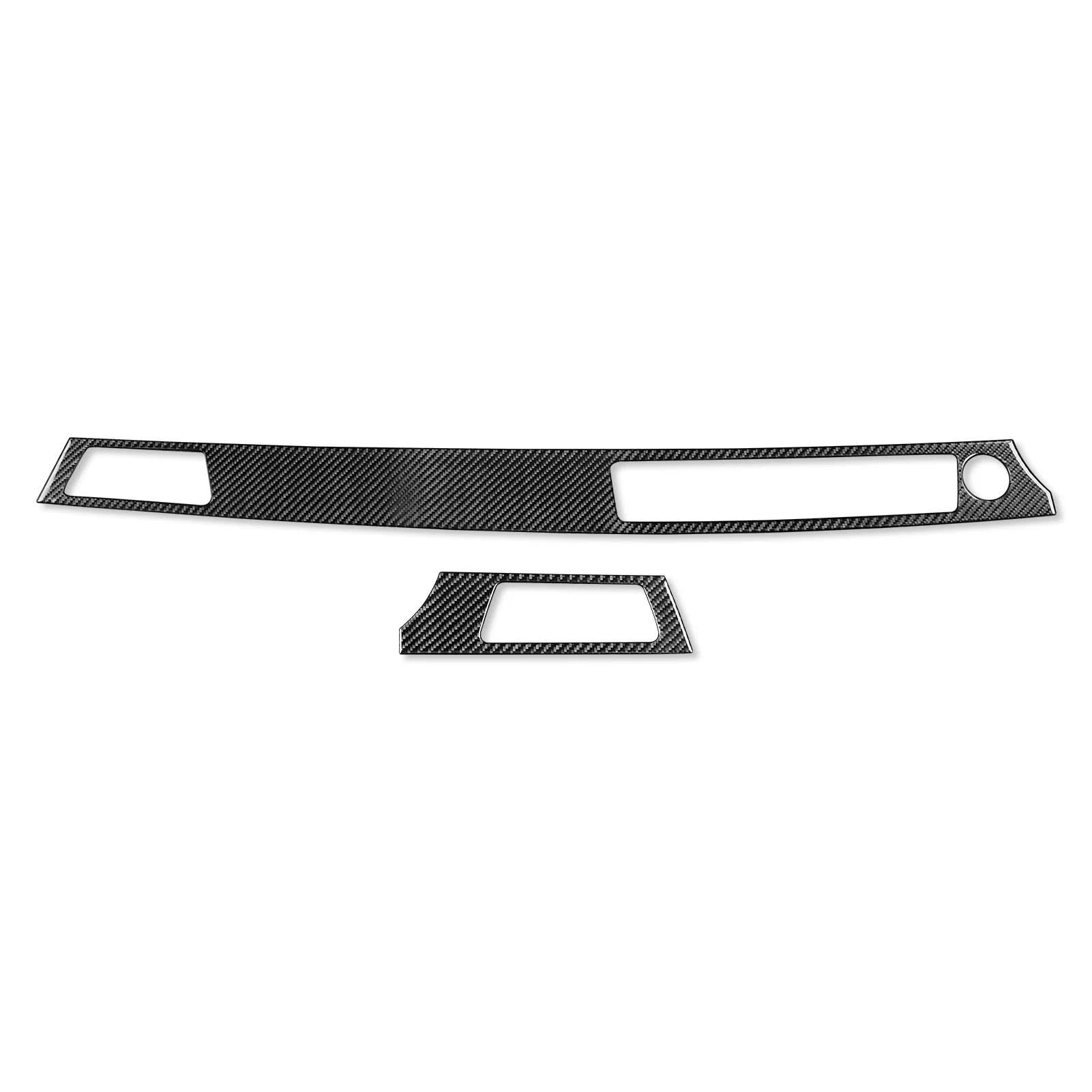 Schalttafelabdeckung Trims Für 3 Serie E90 2006-2008 Carbon Fiber Center Dash Air Outlet Anzüge Trim Abdeckung Panel Schutz Rahmen Trim Aufkleber(RHD Black F) von PaCsci