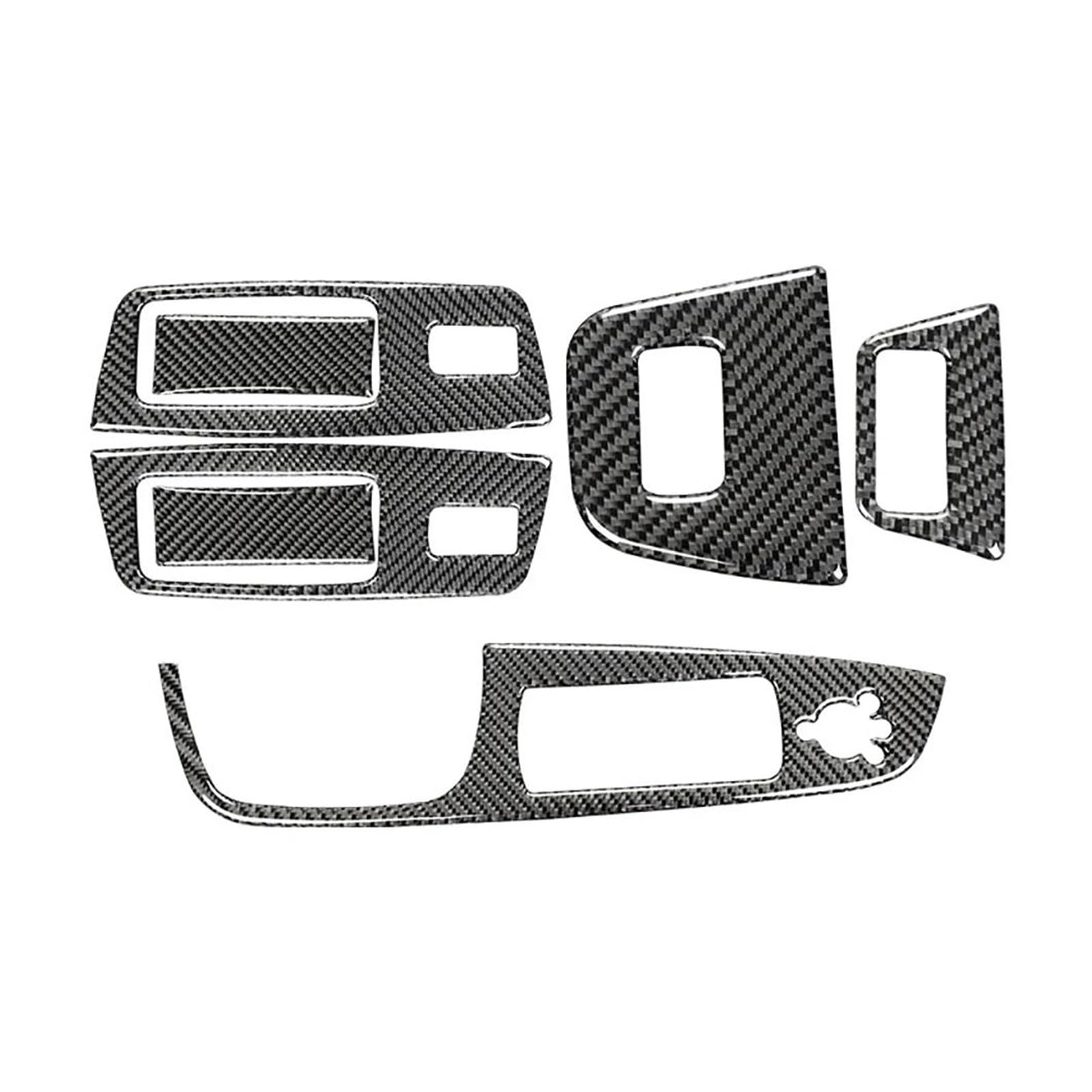 Schalttafelabdeckung Trims Für Q7 2008-2015 Carbon Fiber Auto Fenster Heben Taste Stamm Schalter Dekorative Aufkleber Panel Schutz Rahmen Trim Aufkleber(for RHD) von PaCsci