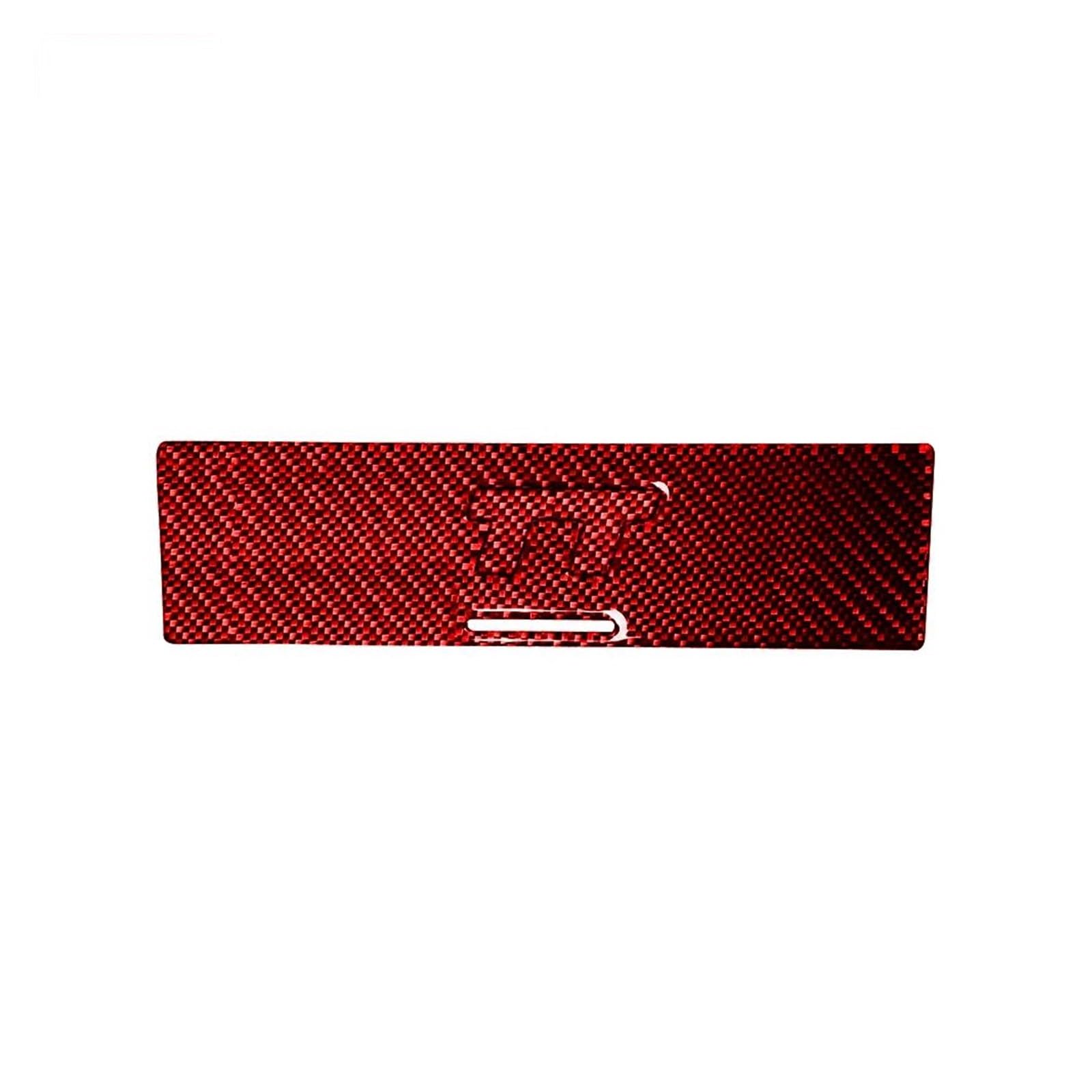 Schalttafelabdeckung Trims Für TT 8N 2001-2006 Real Carbon Fiber Center Dashboard Klimaanlage Bedienfeld Anzug Aufkleber Panel Schutz Rahmen Trim Aufkleber(Red1) von PaCsci