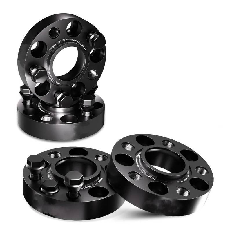 Spurverbreiterungen Für VW Für CC 2008-2023 2/4 Stücke 5X 114,3 CB 60,1mm M12x 1,5 Hub Centric Schwarz Geschmiedet Rad Spacer Flansch Plate15/20/25/30mm Flansch-Radnaben-Distanzstück(4pcs 30mm) von PaCsci