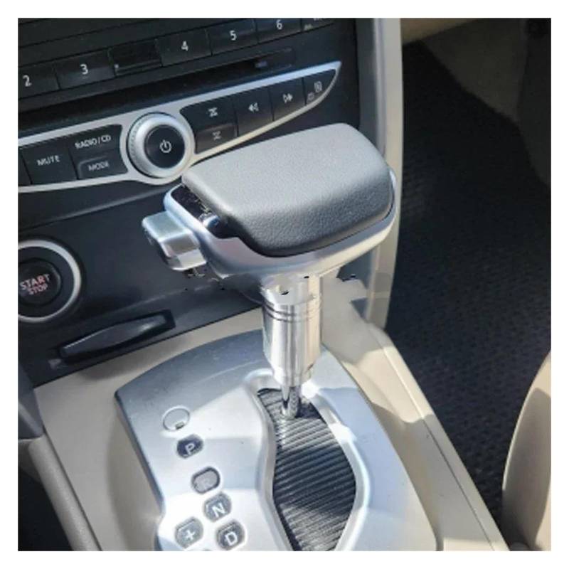 Stick Schaltknauf Für Koleos Für Samsung Für QM5 2008 2009 2010 2015 Zubehör Automatische Schaltknauf Joystick Shifter Ball Mit Taste Auto Schalthebel(Leather) von PaCsci