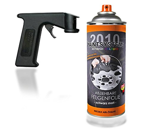 Paintsystems 400ml Felgenfolie schwarz matt, inkl. Handgriff Spraymaster von Paintsystems