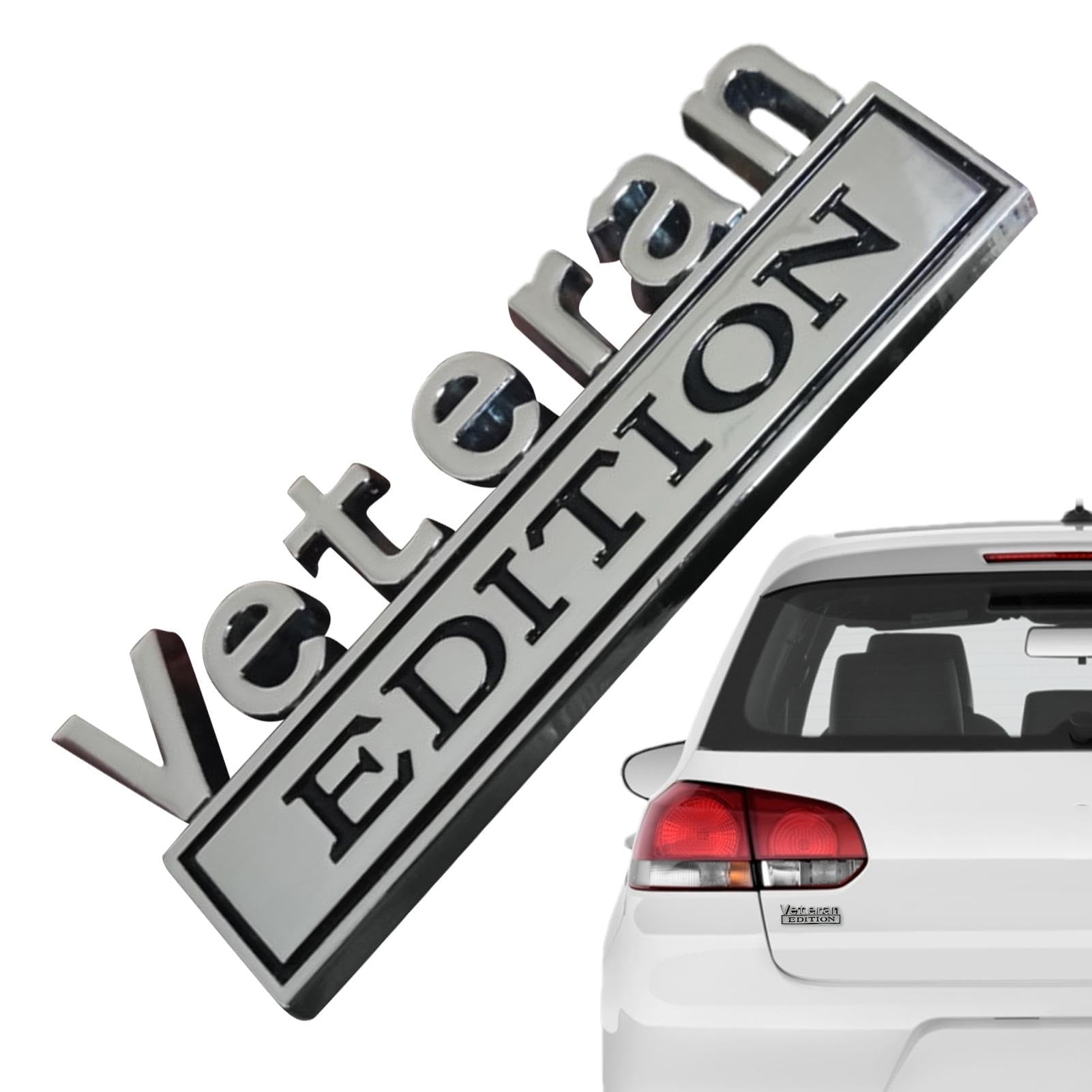 Palaufr Veteran Edition Autoabzeichen, Veteran Edition Auto Metallemblem - Auto-Embleme und Abzeichen | 3D-Buchstaben-Aufkleber, selbstklebend für Fahrzeuge, LKWs, SUVs, spezielle von Palaufr