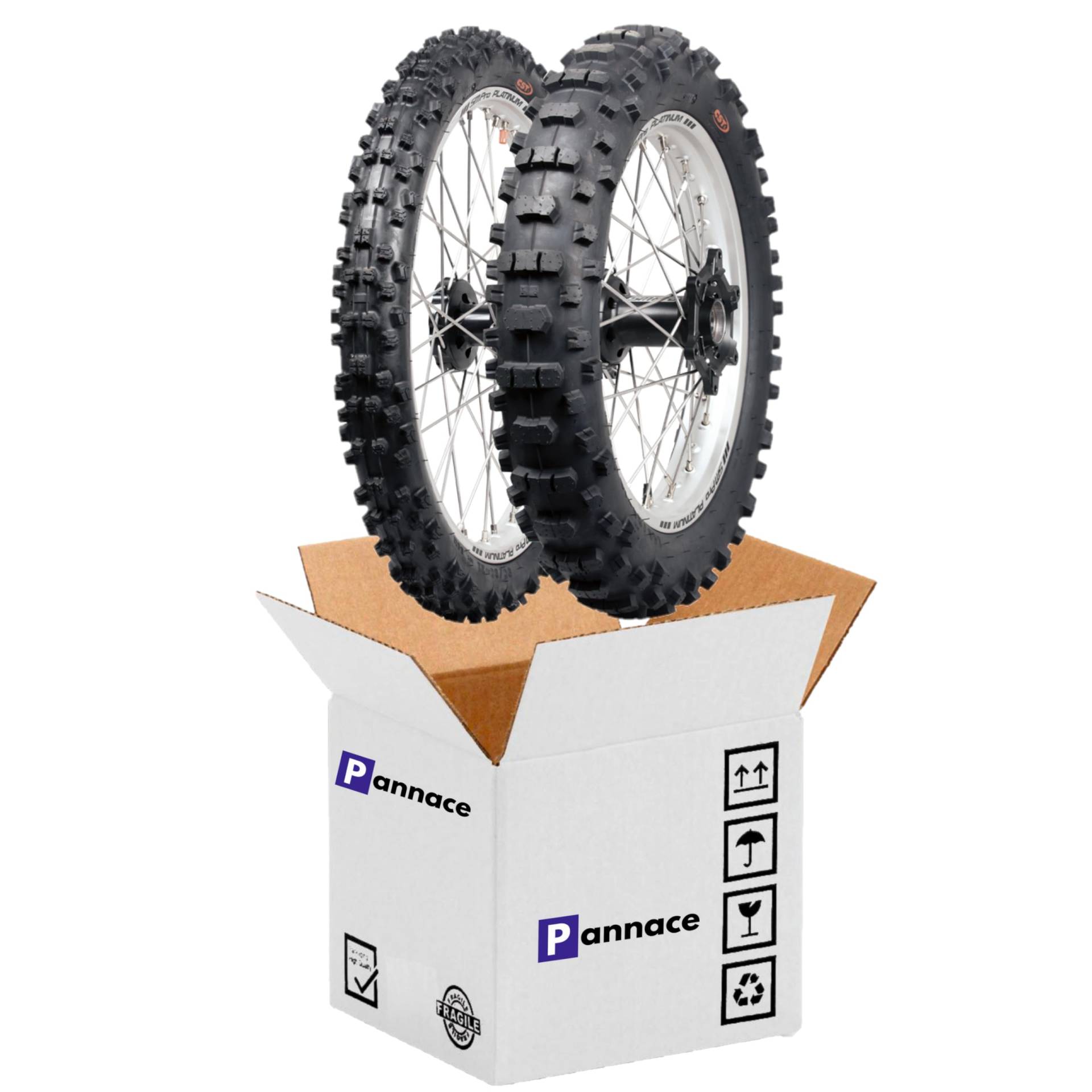 1 Paar Enduro Reifen 140/80-18 mit 90/90-21 Off-Road CM723 - CM724 CST_Tyres von Pannace