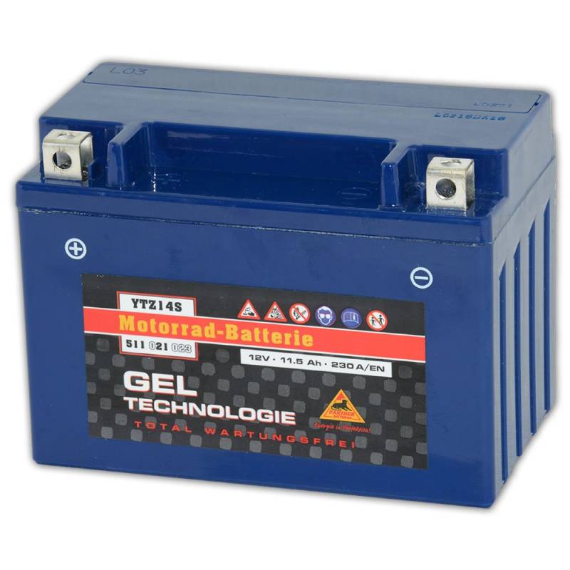 Panther Motorradbatterie Gel 12V 11,5Ah 51121 YTZ14-S von Panther