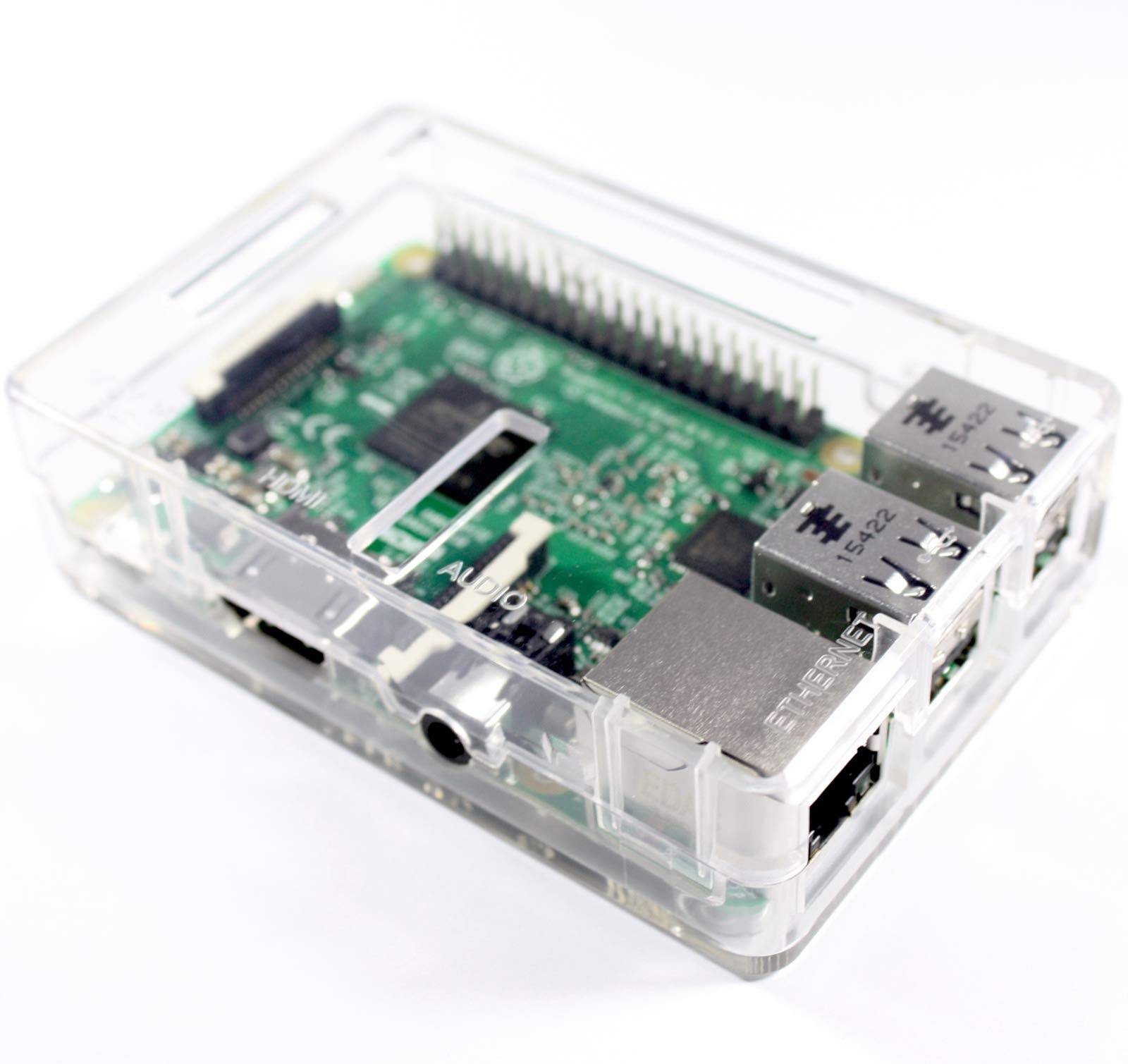 Gehäuse für Raspberry Pi Model B+ / Pi 2 / Pi 3, klar von Paradisetronic.com