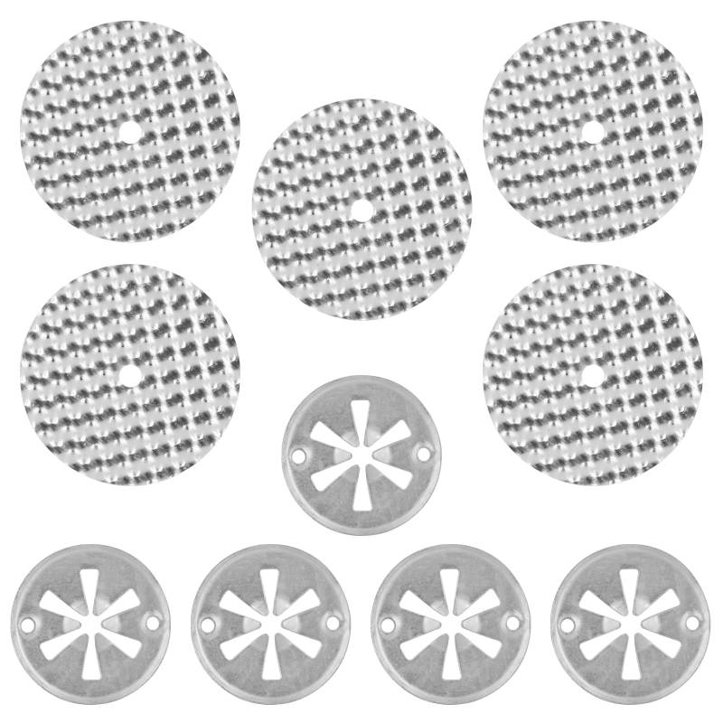 10 Stück Hitzeschutzplatte Reparatursatz für Auto, Hitzeschutzblech (52mm) Klemmscheiben,Hitzeschutzblech(30mm), 5 Sets Hitzeschutzblech Auspuff Reparatursatz Kompatibel mit N90335004 von Parastar