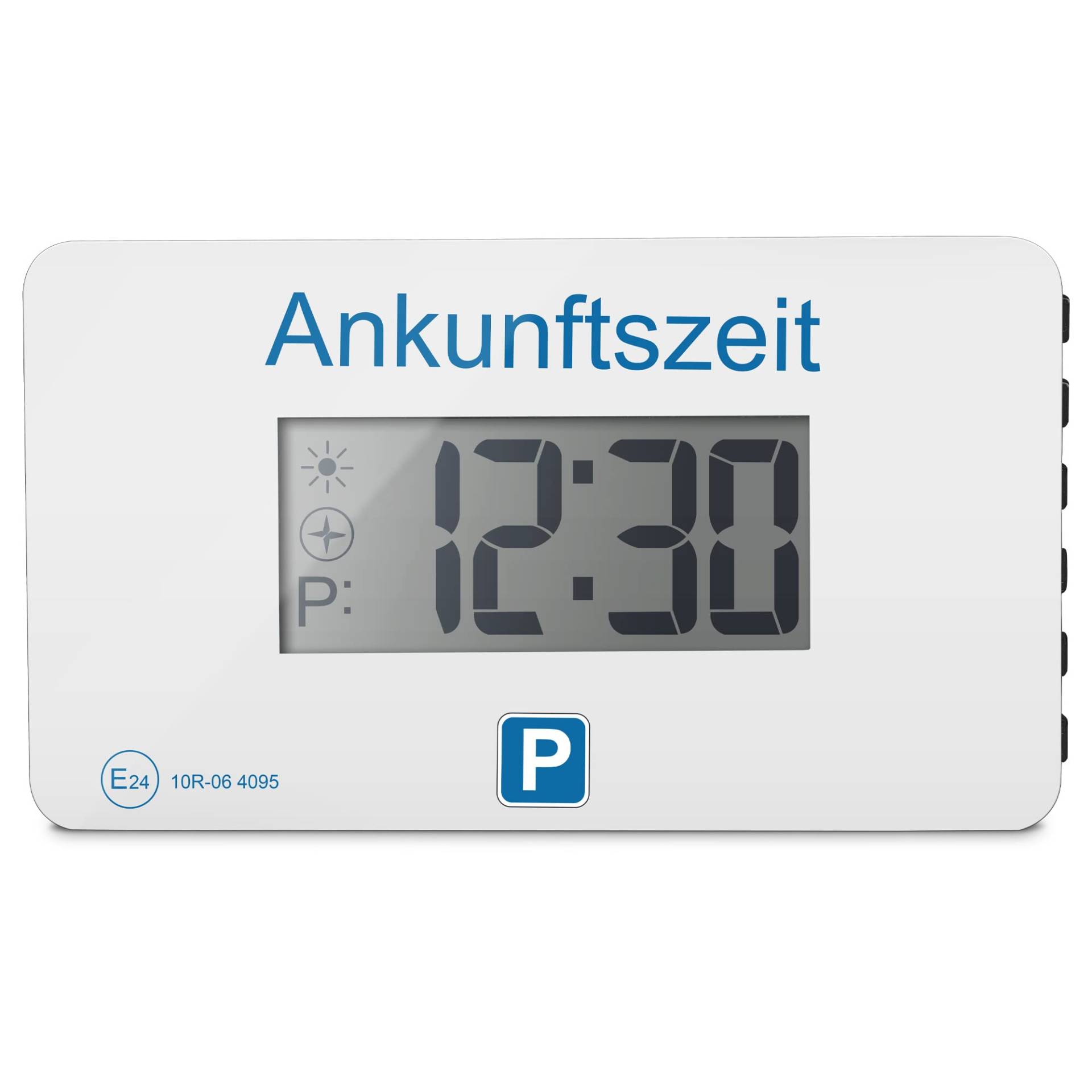 Parkwächter V1 automatische Parkscheibe gemäß der Straßenverkehrsordnung, Digitale Parkscheibe für das Auto, elektronische Parkuhr, Weiss, 105 x 60 x 13 mm von Parkwächter