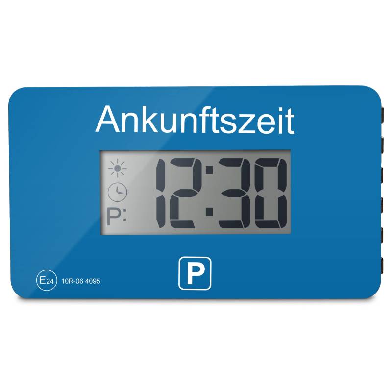 Parkwächter V1 automatische Parkscheibe gemäß der Straßenverkehrsordnung, Digitale Parkscheibe für das Auto, elektronische Parkuhr, blau, 105 x 60 x 13 mm von Parkwächter