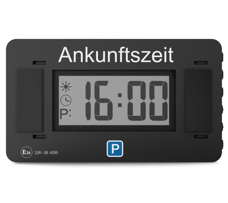 Parkwächter V2 elektronische Parkscheibe mit Zulassung fürs Auto - automatische Digitale Parkscheibe - elektrisch mit Zulassung nach StVO - Elektrische Parkuhr Auto - Schwarz von Parkwächter