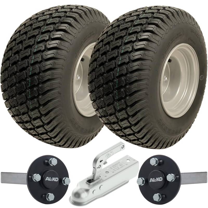 18 x 8,50-8 ATV Anhänger-Kit Wanda P332 Grasräder ALKO Achsen + Anhängerkupplung 750 kg von Parnells