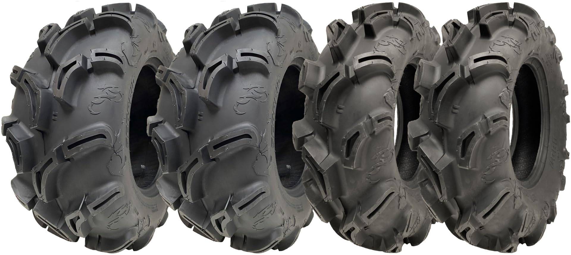 25x10.00-12 & 25x8.00-12 ATV 6ply Reifen WU24 OBOR Scoprio Straßenzulassung (4er Set) von Parnells