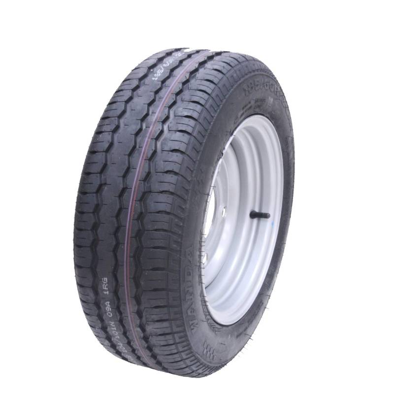 Parnells 185/60 R12C Anhänger Rad 5 Nieten 112mm PCD Reifen auf Felge Brian James Ifor Williams von Parnells