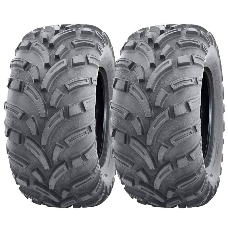 Parnells - 2 Sätze 25 x 11,00-12 Schlauchlose ATV-Quad-Anhängerreifen, 6-Lagiger Wanda P373a mit 15,2 Profiltiefe, Durchmesser 643 mm, 277 mm Breite, Jeweils 455 kg bei 24 Psi, E-Geprüfte von Parnells