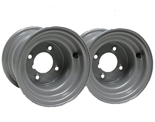 Parnells - 2 Stück 7,00 x 8 Zoll Felgen - 4 Zoll Pcd, 67 mm Breite, 12,5 mm Bolzenlöcher - Robuste Geschweißte Stahlfelgen für Aufsitzmäher, Atv-Quad-Anhänger, Kleine Landwirtschaftliche Maschinen von Parnells