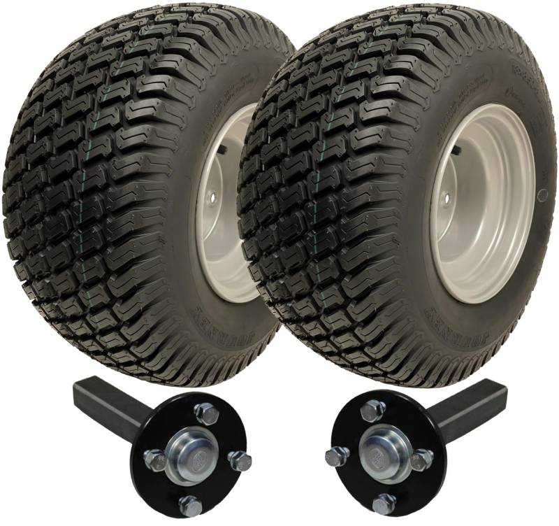 Parnells - Atv-Anhänger-Set, 2 Stück 18 x 8,50-8 Räder + 2 Stück 4 x M12 100 mm Pcd-Nabe und 35 mm x 35 mm Achsschenkel, 4-Lagiges Wanda P332, 750 kg, 455 mm Höhe, 210 mm Breite von Parnells