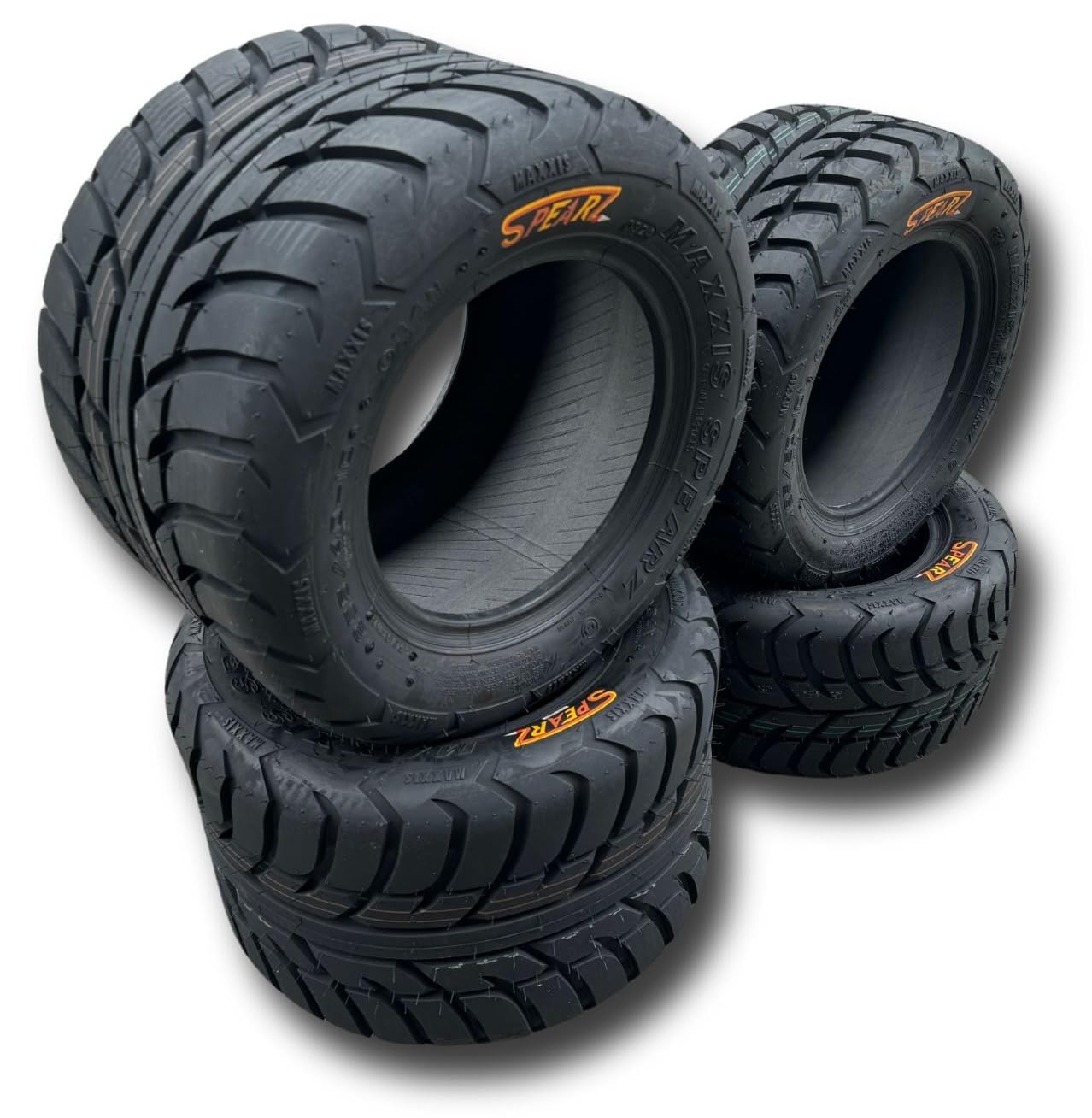 Maxxis Quad Reifensatz Reifen - Spearz 2 x 195/50-10 & 2 x 255/40-10 Yamaha YFM 700 R von Parts Europe