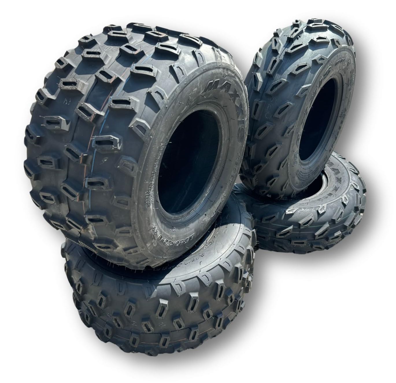 Maxxis Reifensatz 22x7-10 & 20x10-9 M976Y & MS13 OEM Yamaha YFM700R Raptor von Parts Europe