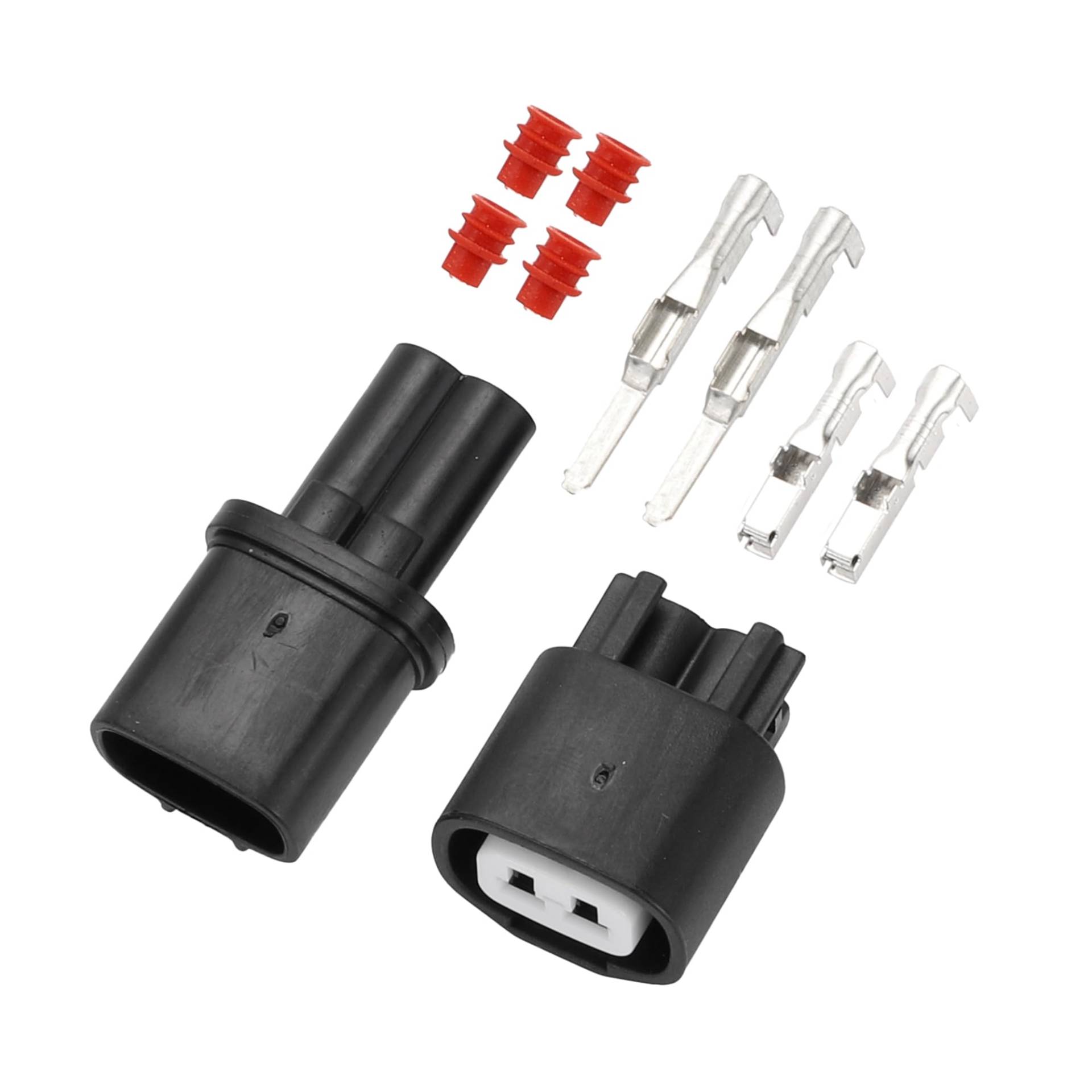 Partuto 2 Pin ABS Sensor Connector Stecker - Auto männlich weiblich Draht Terminal Stecker - für Toyota Kunststoff Schwarz - 1 Satz von Partuto