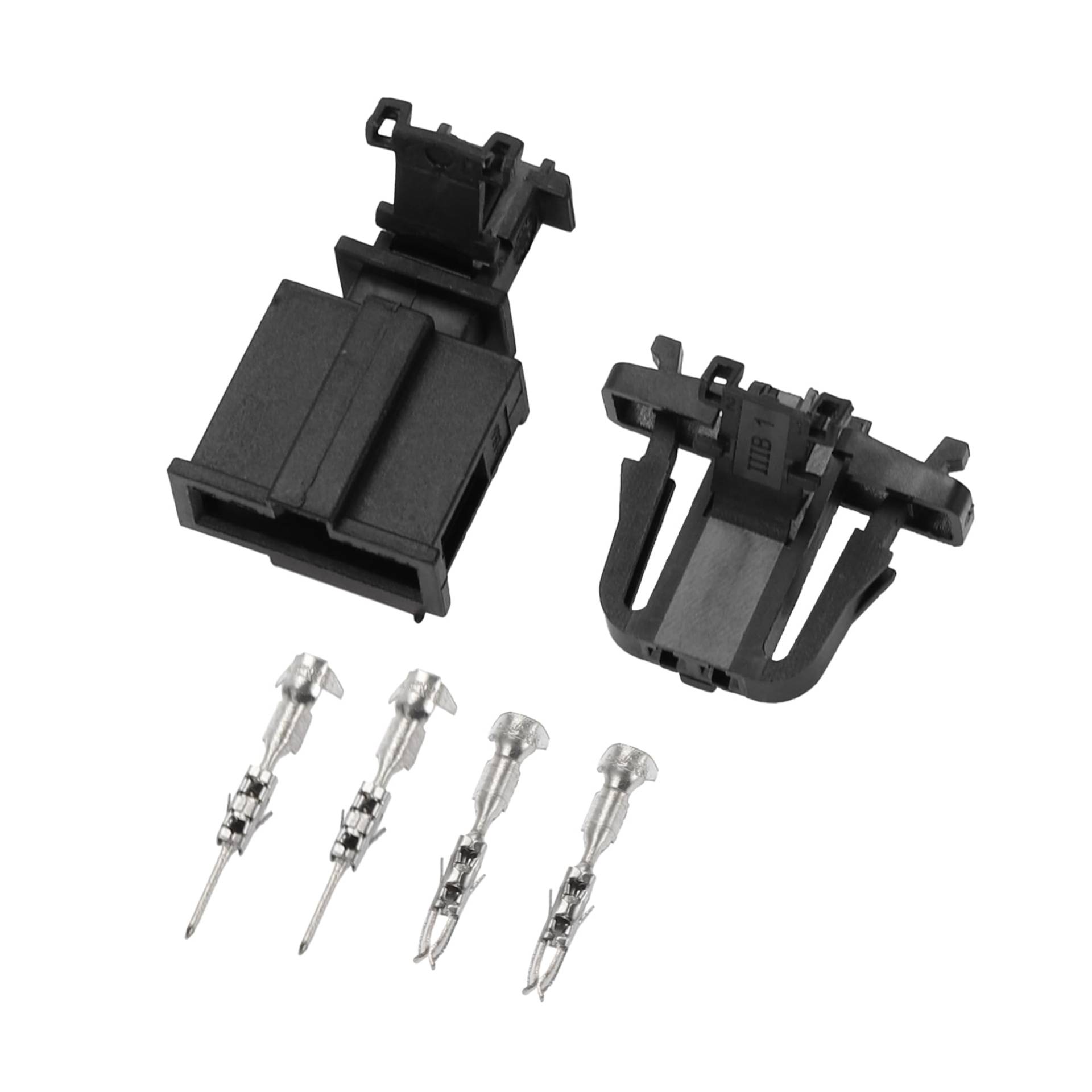 Partuto 2 Pin Car Tweeter Connector Stecker Nr. 3B0972702/3B0972712 - Auto männlich weiblich Draht Terminal Stecker - für Audi Kunststoff Schwarz - 1 Satz von Partuto