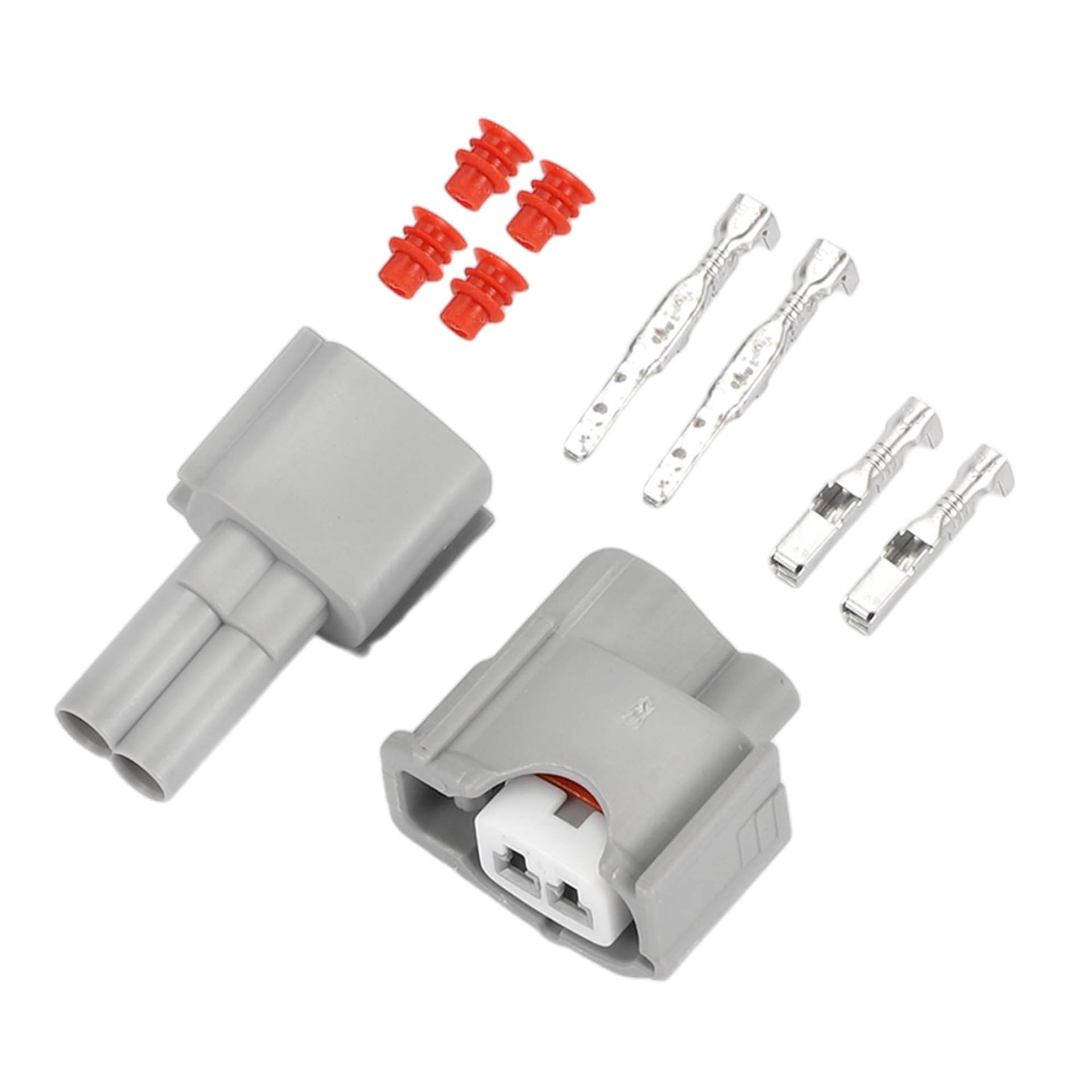 Partuto 2 Pin Kraftstoffeinspritzdüsenstecker Stecker Nr. 9098011875 - Auto männlich weiblich Drahtanschlussstecker - für Toyota Kunststoff Grau - 1 Satz. von Partuto