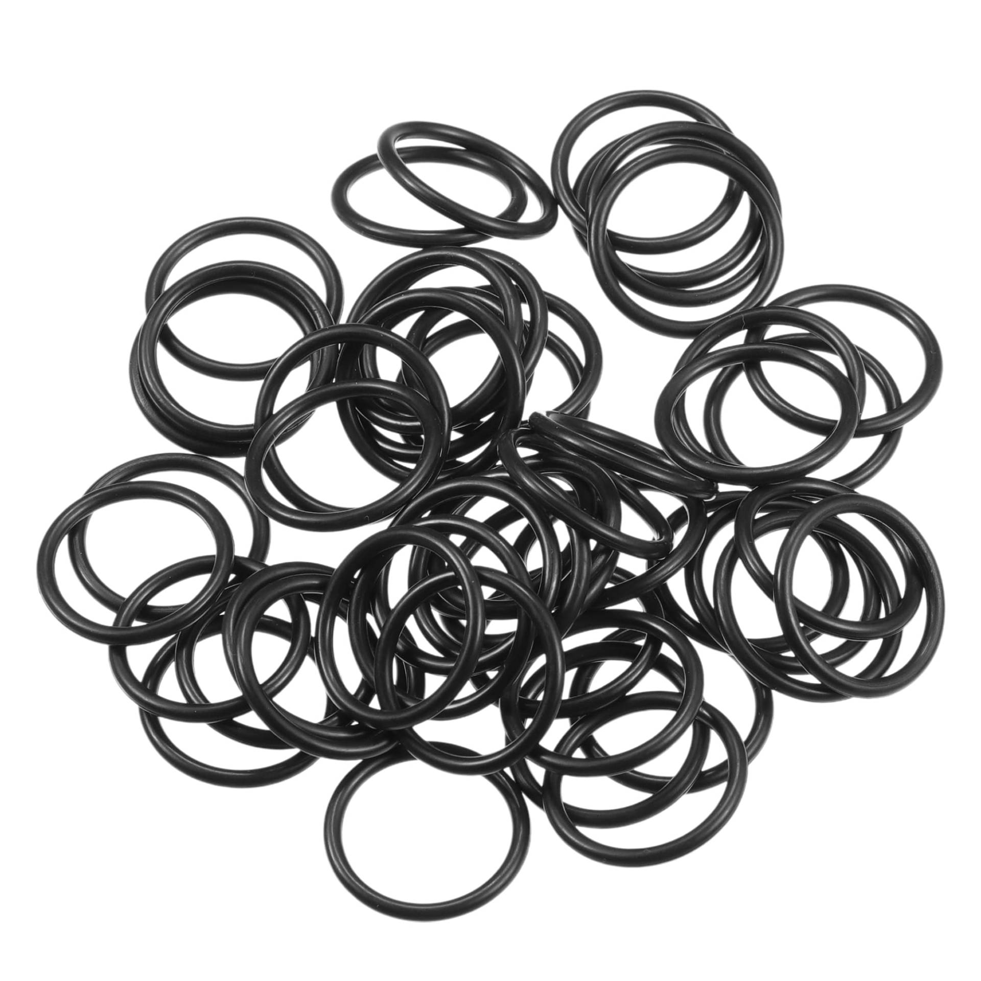 Partuto 50 Stück 17mm ID x 2mm CS Universal Auto O-Ring Dichtung - Auto - Wasserhahn Reparatur LKW SUV Anhänger Rohr Abdichtung Wasserdicht - NBR Gummi Schwarz von Partuto