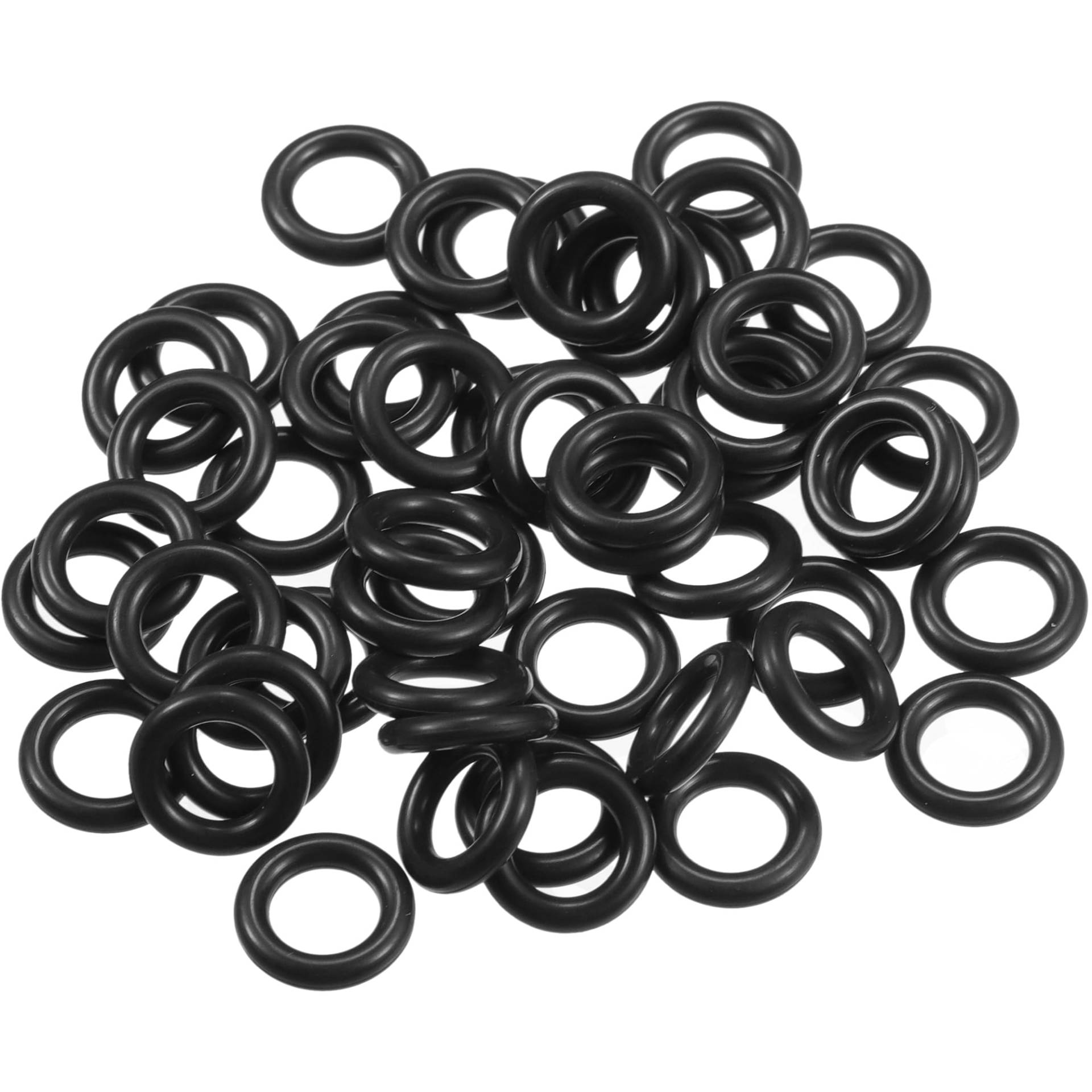 Partuto 50 Stück 6mm ID x 2mm CS Universal Auto O-Ring Dichtung - Auto - Wasserhahn Reparatur LKW SUV Anhänger Rohr Abdichtung Wasserdicht - NBR Gummi Schwarz von Partuto