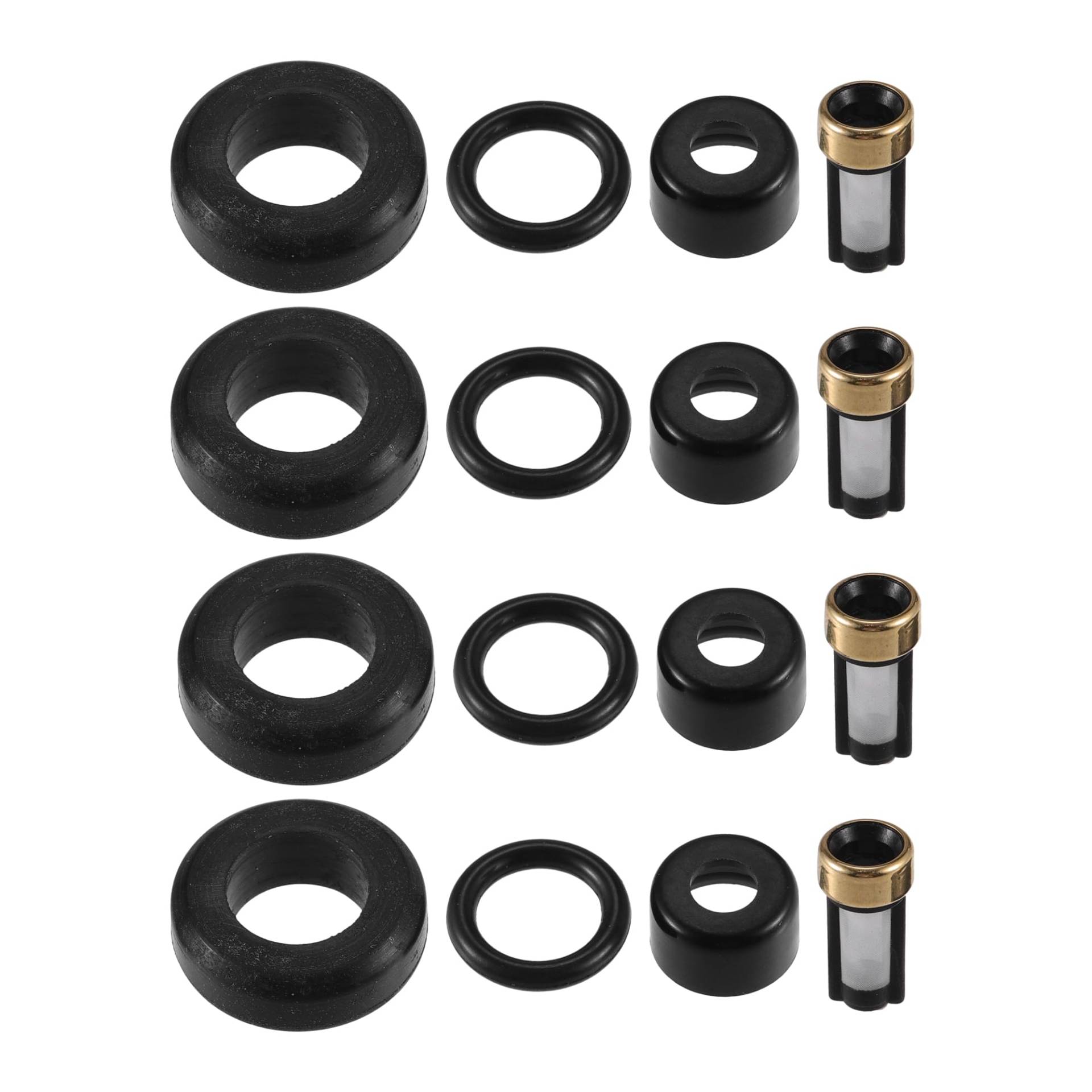 Partuto Kraftstoffeinspritzdüsen-Dichtungs-O-Ring - Auto O-Ring Reparaturset - für Toyota 1.8L L4 2000-2005 NBR Gummi Schwarz - 4 Sets von Partuto