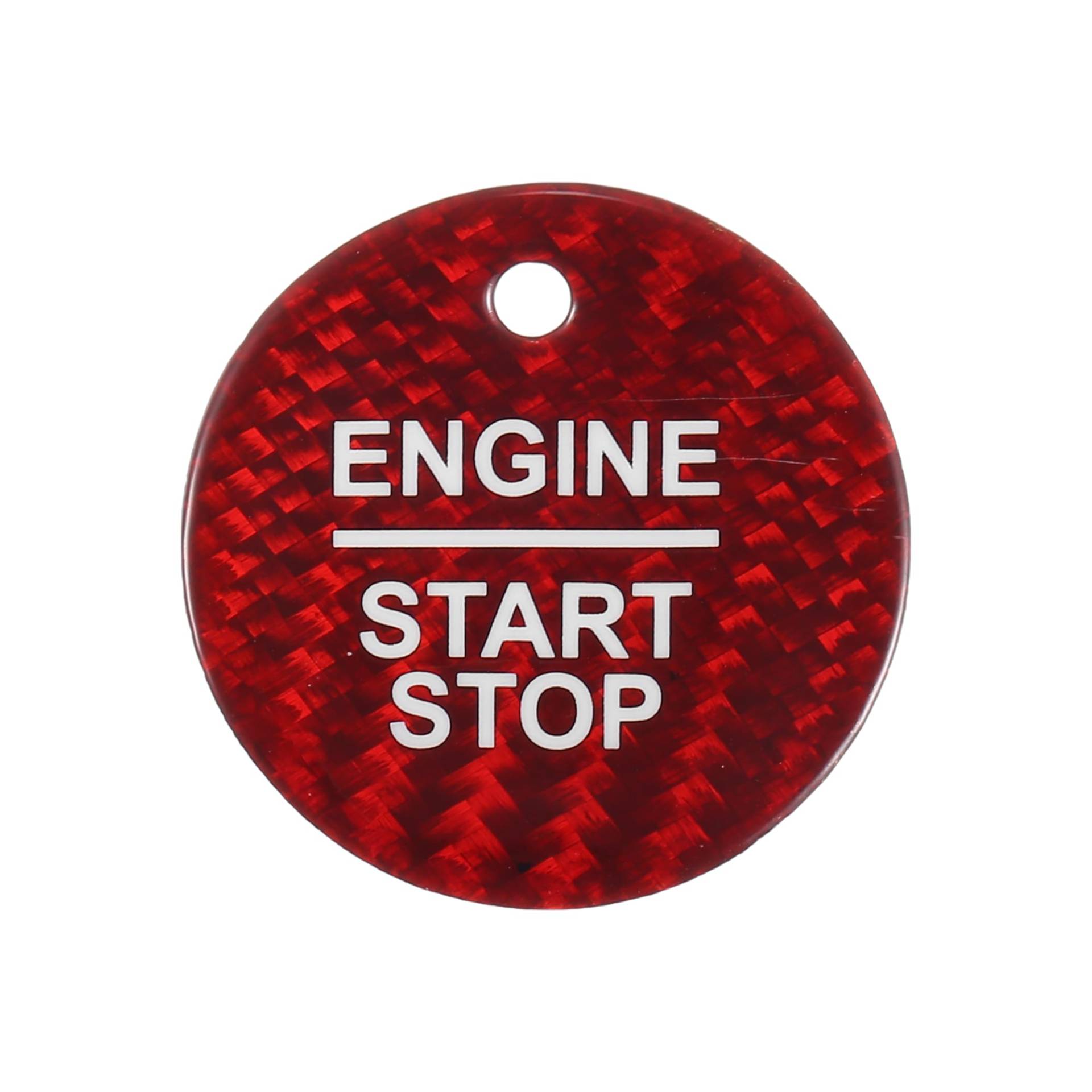 Partuto Motor Start Stop Knopf Abdeckung, Front Zündstarter Schalter Aufkleber für Ford F-150 Rot, 1 Stück von Partuto