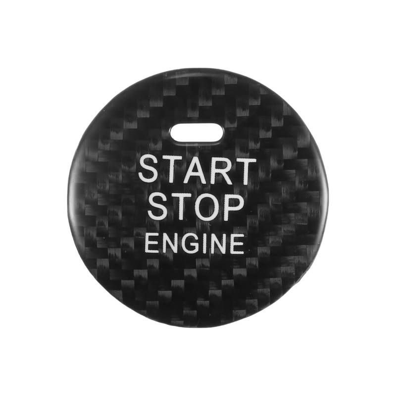 Partuto Motor Start Stop Knopf Abdeckung, Front Zündstarter Schalter Aufkleber für Mazda 3 Schwarz, 1 Stück von Partuto