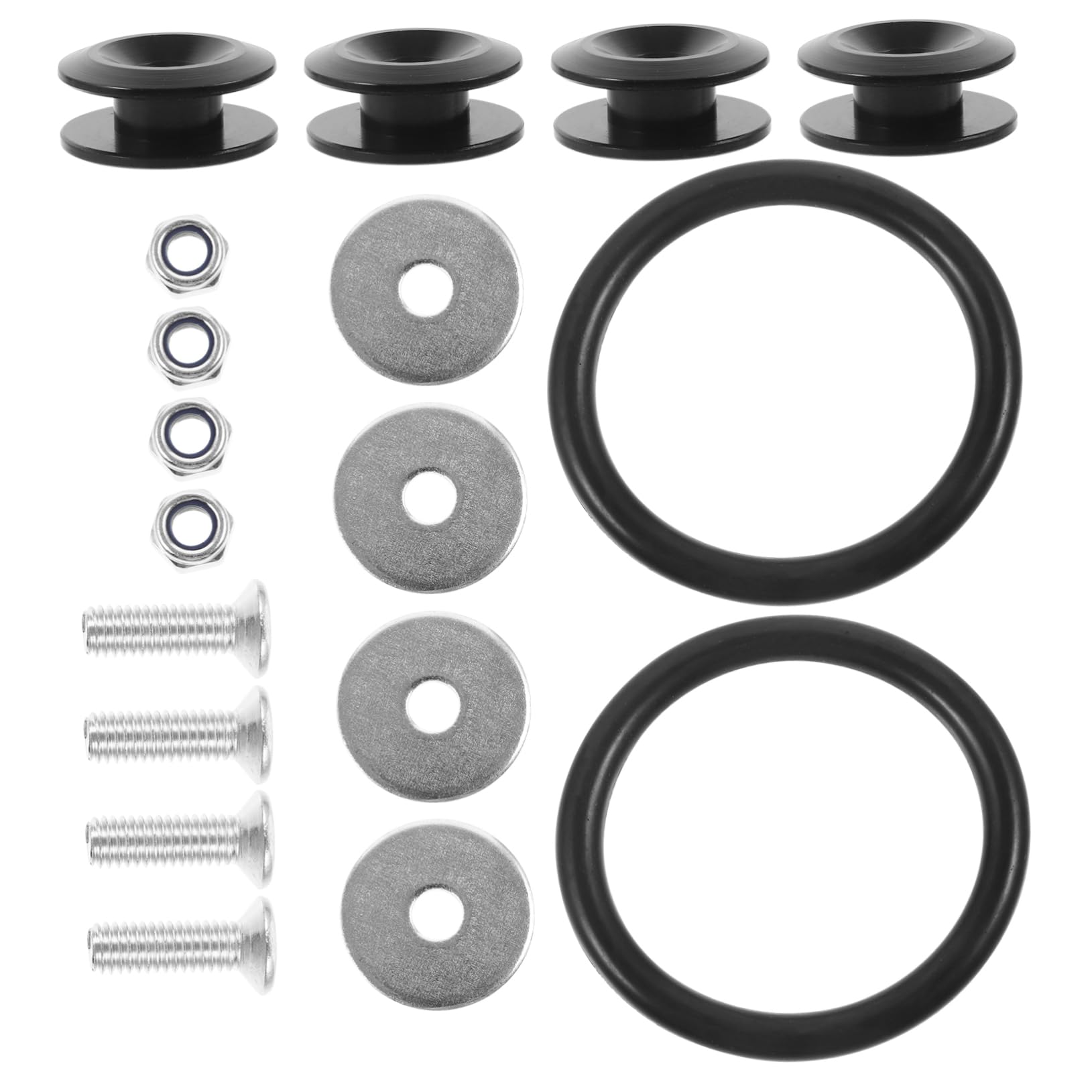 PartyKindom 1 Satz Stoßstangenschnalle Auto-Stoßstangen-Clips Stoßstangenbefestigungen Schnellverschluss-Kit Stoßstangenbolzen Stoßfänger-Schnellspanner Autoclips für Stoßstange Gummi Black von PartyKindom