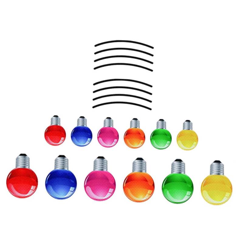 PartyKindom 1 Satz Weihnachtsreflektierende Autoaufkleber Lustige Autoaufkleber -lichtleiste Für Schlafzimmer Geführter Draht -lichterketten Lichter Draht Lichter PVC-weichmagnet von PartyKindom