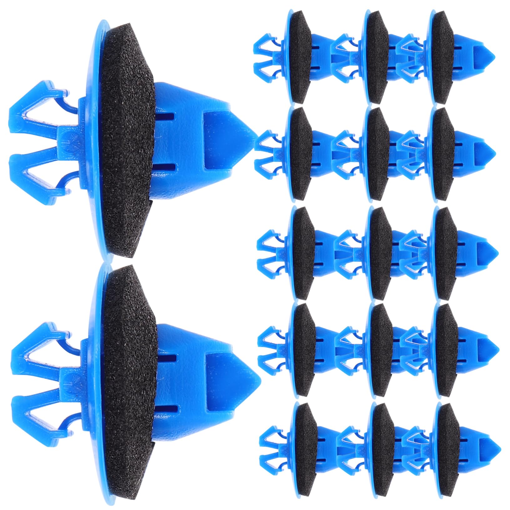 PartyKindom 100St Glockenmund-Modellclip Türstopper Kabelabdeckung Kabel Halter Ofen aufschraubschloss Spanngurt Beschneiden schnappverschluss Automobilzulieferer Flare-Clips Plastik Blue von PartyKindom