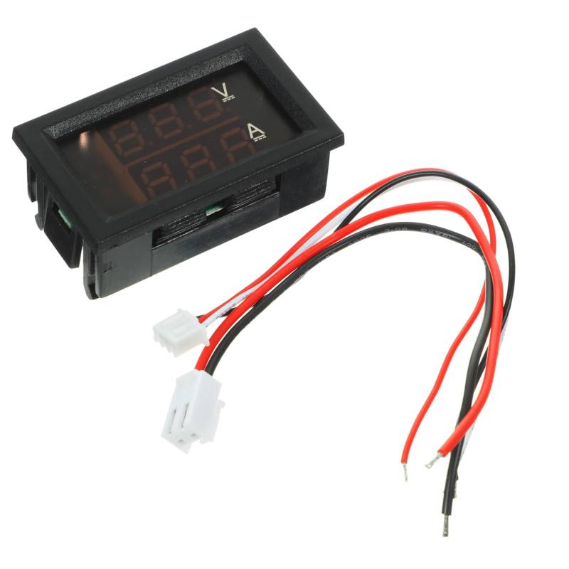 PartyKindom 10A Digitaler Voltmeter Ammeter Spannung Strom Tester Monitor Panel Für Auto DC Dual Display + Mit Zufälliger Kabelfarbe von PartyKindom