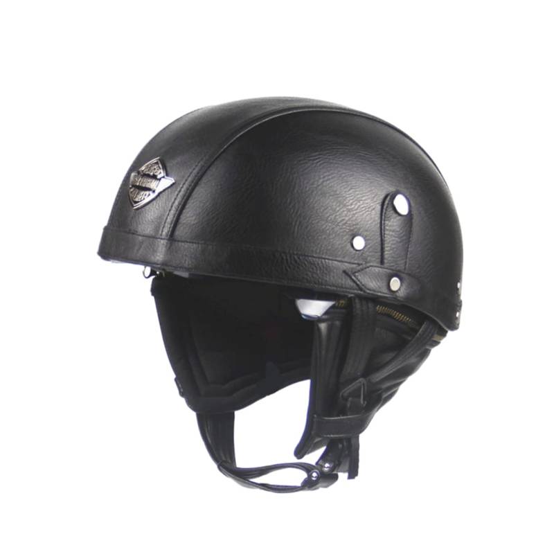 PartyKindom 1Stk Reithelm Retro motorradhelm kopfschutz motorradhelm s motorrafhelm Motorradhelm für Erwachsene Bike Helmet motorradhelmm Motorradfahrerhelm Outdoor-Helm Motorradhelme Black von PartyKindom