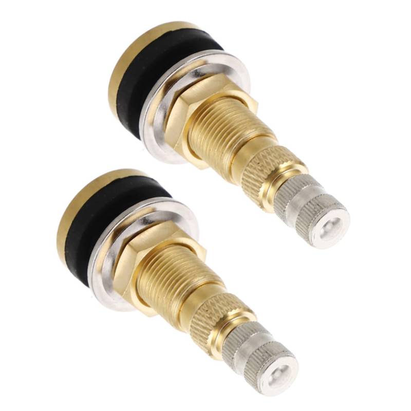 PartyKindom 2 Pcs Goldene Tubeless Reifen Ventil Vorbauten Kupfer Tubeless Reifen Ventil Lkw Reifen Ventil Vorbauten Reifen von PartyKindom